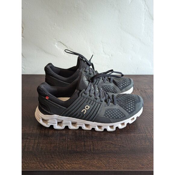 On Running Shoes - ON Running Cloudswift Women's Black Running Sneaker Shoes - Size W7